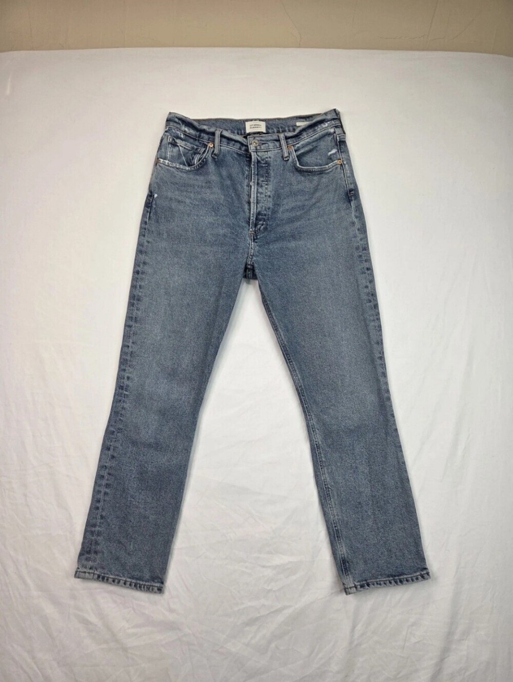 Citizens of Humanity Jolene Jeans Size 29 Straight Leg Distressed Denim Blueβ